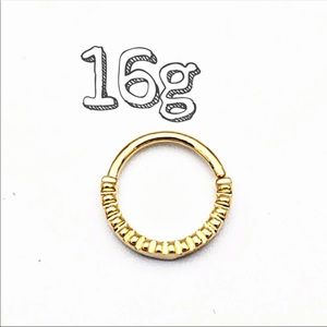 16g Gold Septum Ring